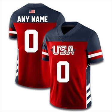 Custom USA Football Jersey (Navy) Football Jersey Greater Half S